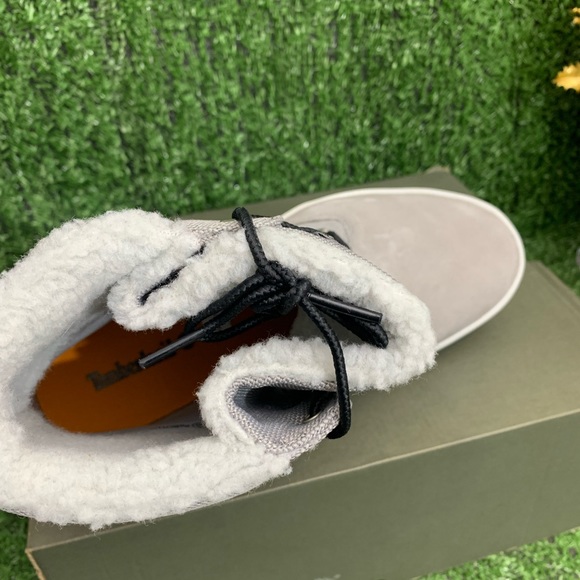 Timberland Davis Square Roll Top Faux Fur Nubuck Boots Mens Grey A2KAE - Picture 4 of 11